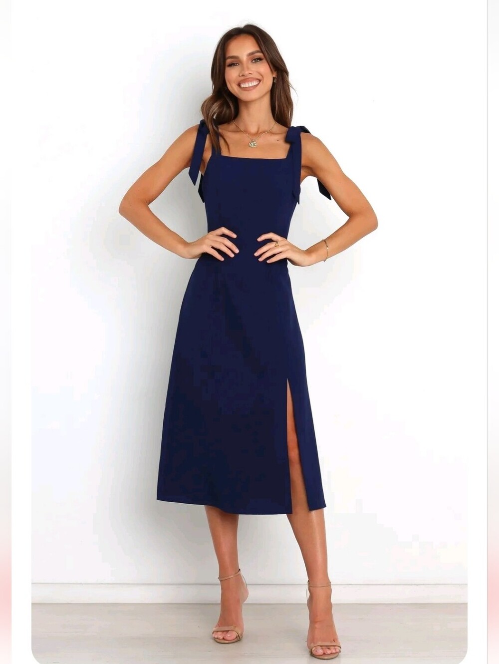 Petal & Pup Navy Laurel Dress Wedding Guest Cocktail Size 8